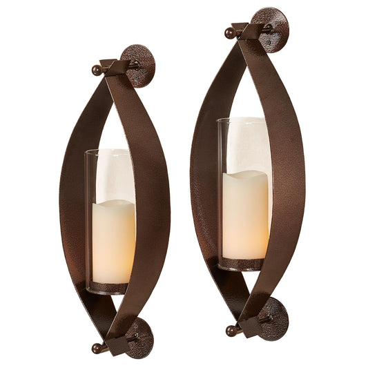 Wall Sconce Pair, Bronze, Set of 2