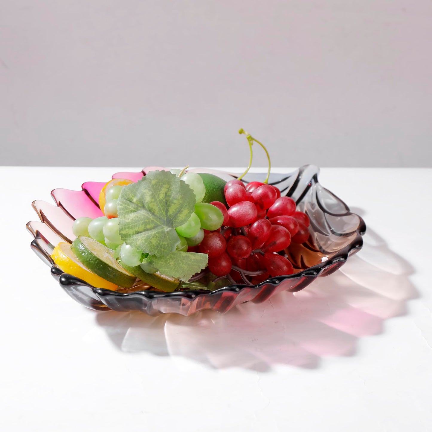 Gold Crystal Glass Leaf-shaped Bowl