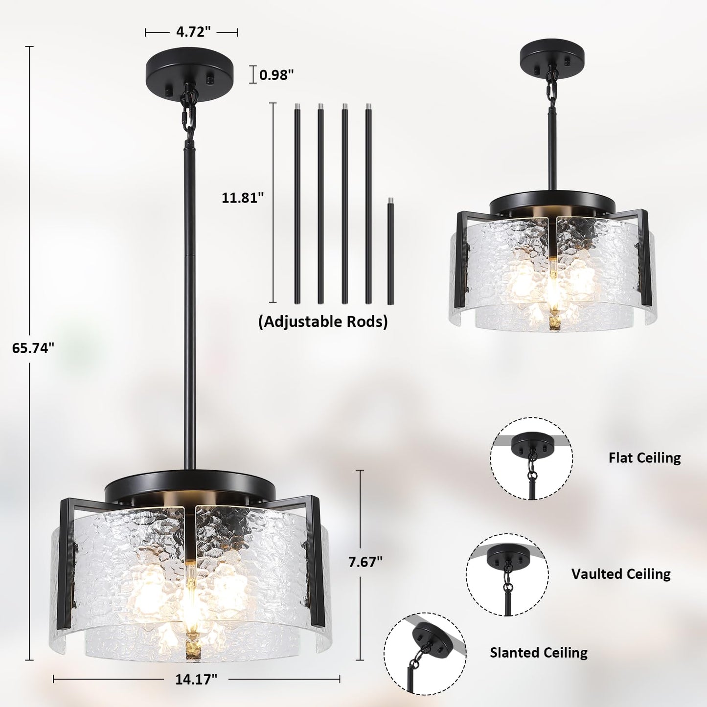 Black Chandelier Light Fixture