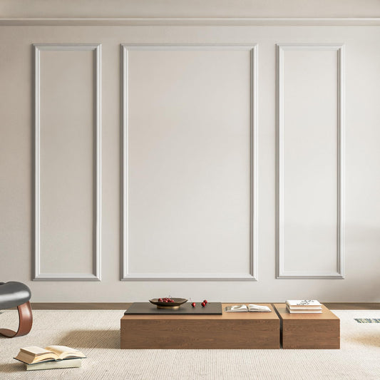 Pre-Cut Wall Molding Set of 6 pcs, Ready-to-Assemble Wainscoting Panels