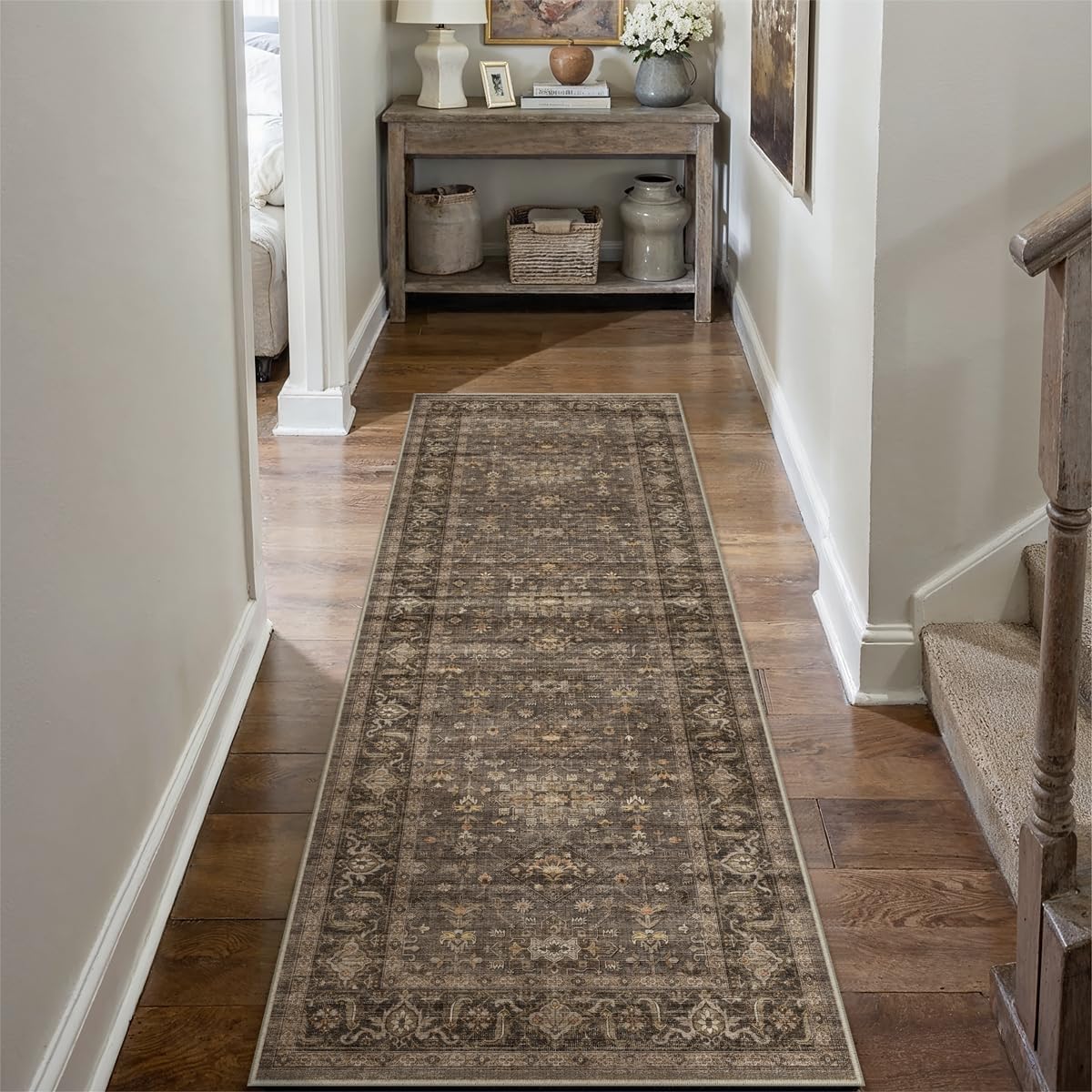 Dark Brown Vintage Rug