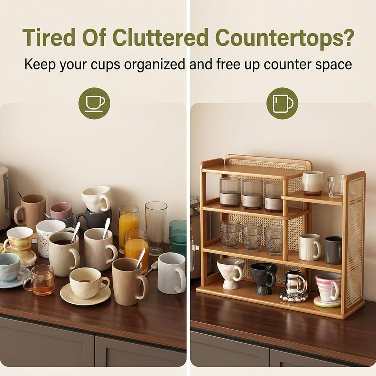 Countertop Bamboo Display Shelf