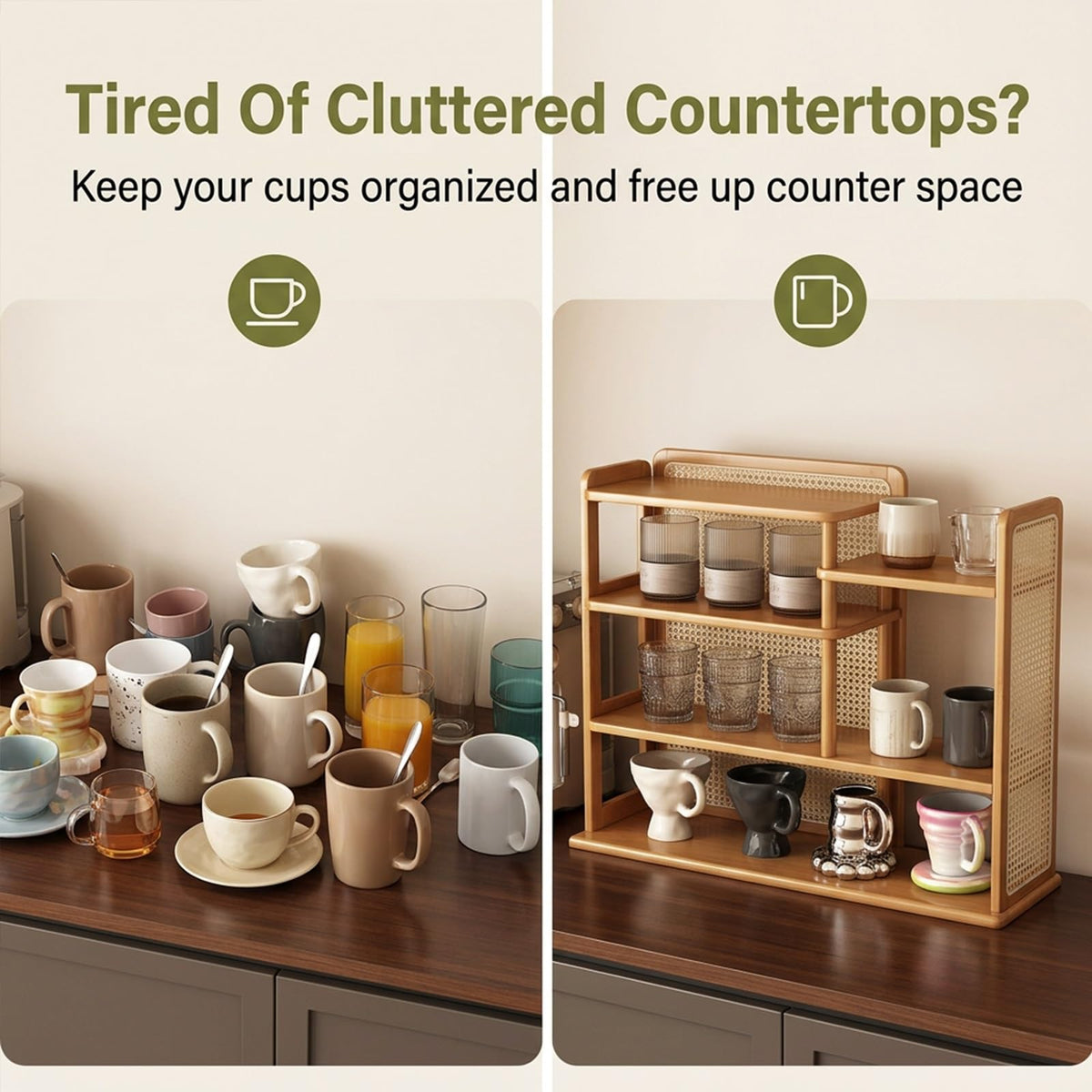 Countertop Bamboo Display Shelf