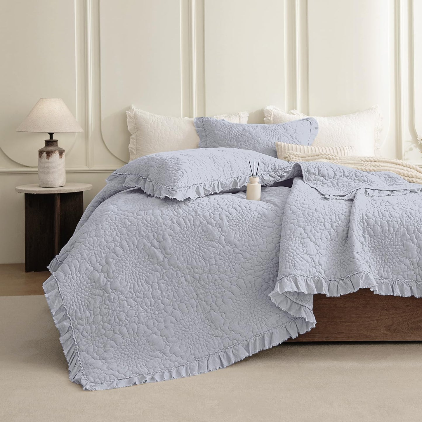 Cotton Oversized Quilt Bedspread Set