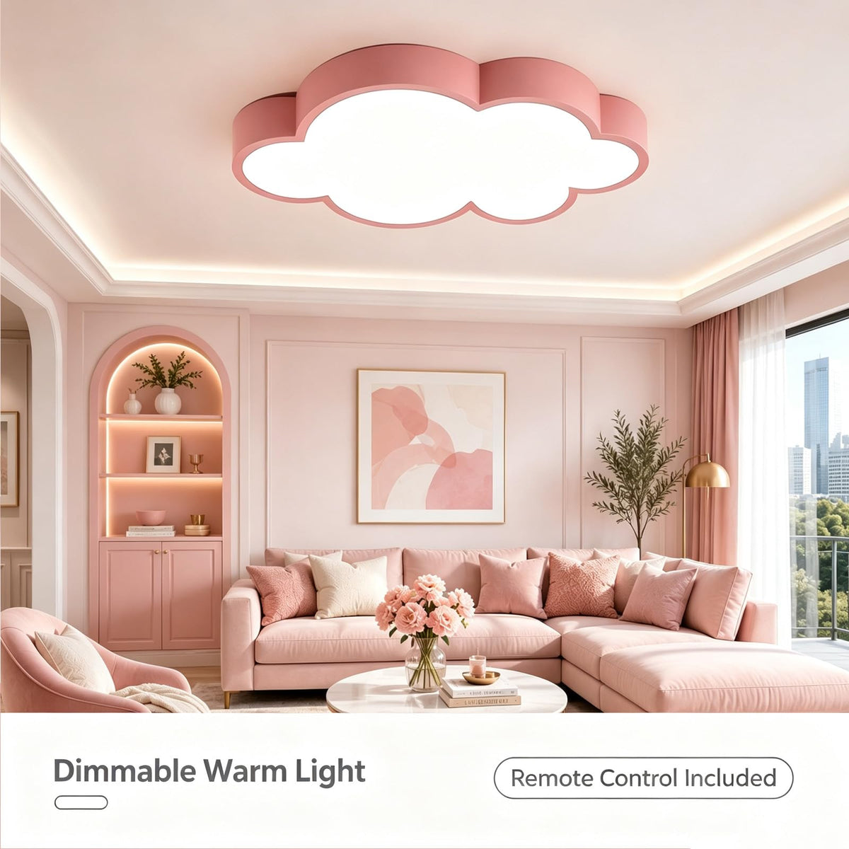 Cloud Shape Led Ceiling Light, with Remote Control