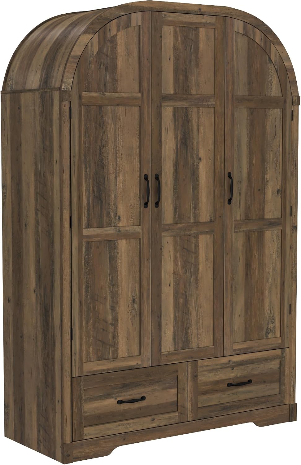 3 Doors Armoire Wardrobe Closet with Doors and Drawers
