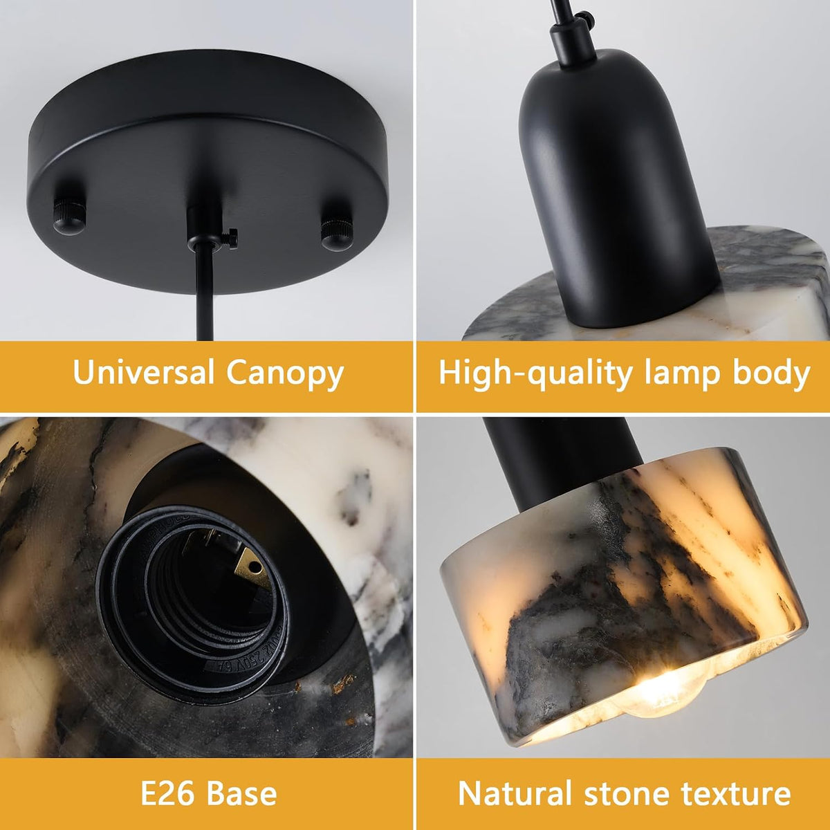 Natural Stone Marble Pendants
