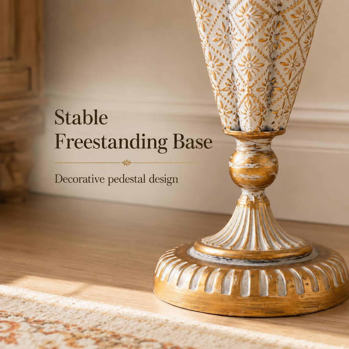 Vintage Metal Umbrella Stand for Entryway
