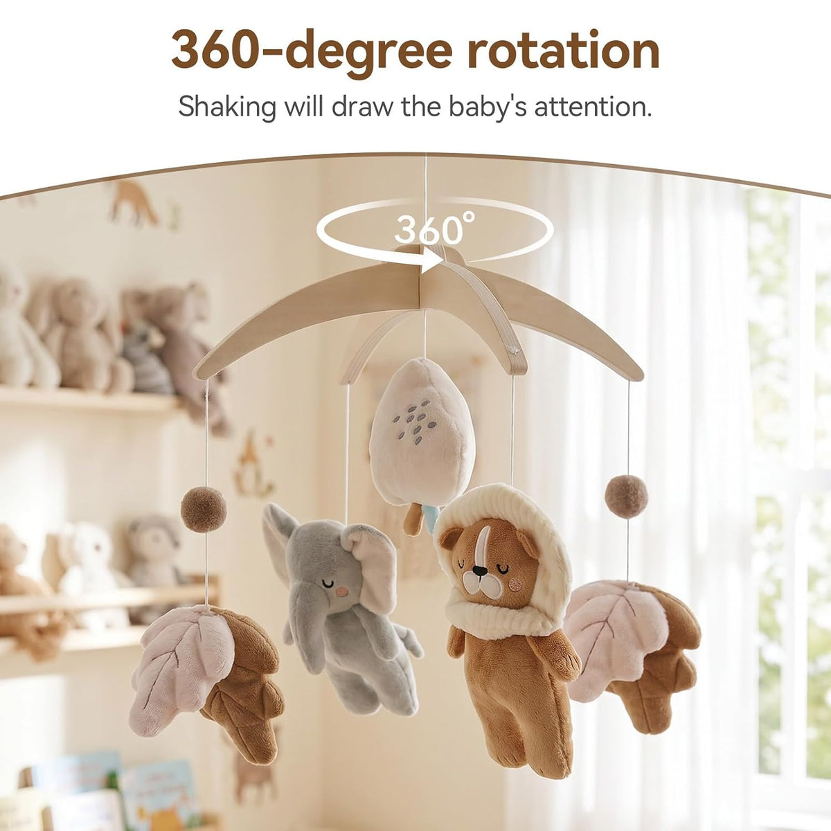 Plush Safari Animal Baby Mobile for Crib