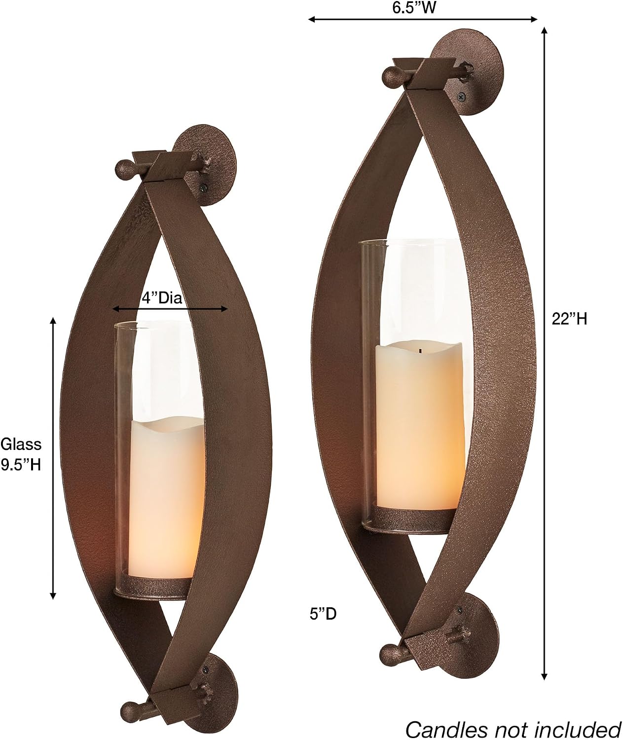 Wall Sconce Pair, Bronze, Set of 2