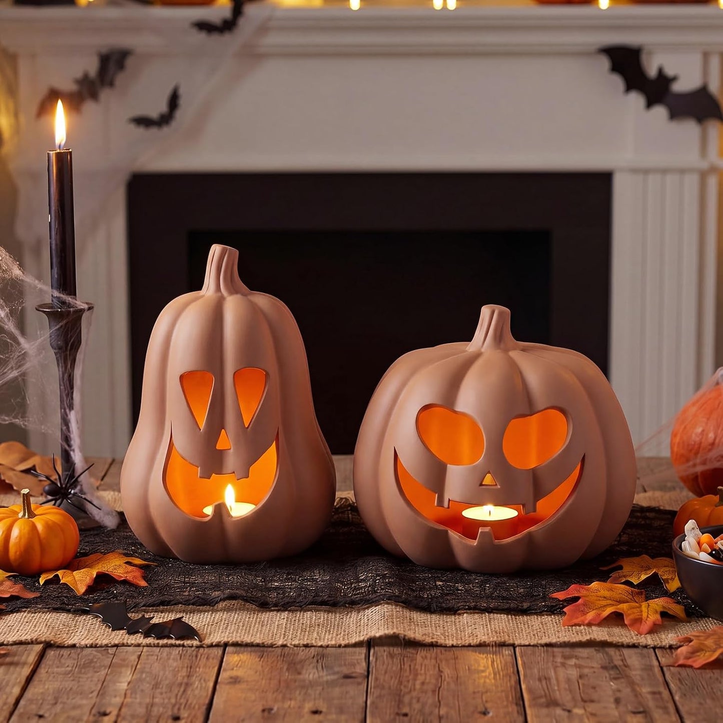 2 Pack Fall Terracotta Pumpkins