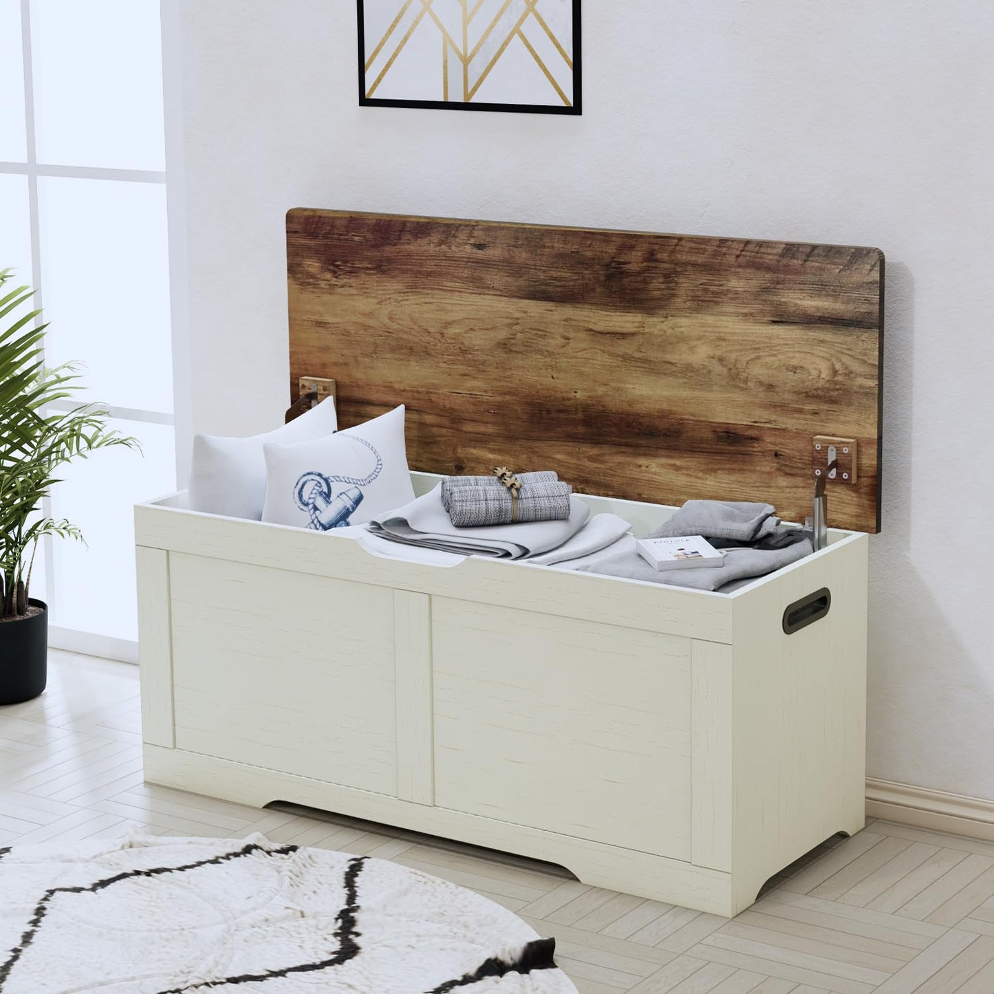 Timberer 47.2" Wooden Extra Large Storage Trunk