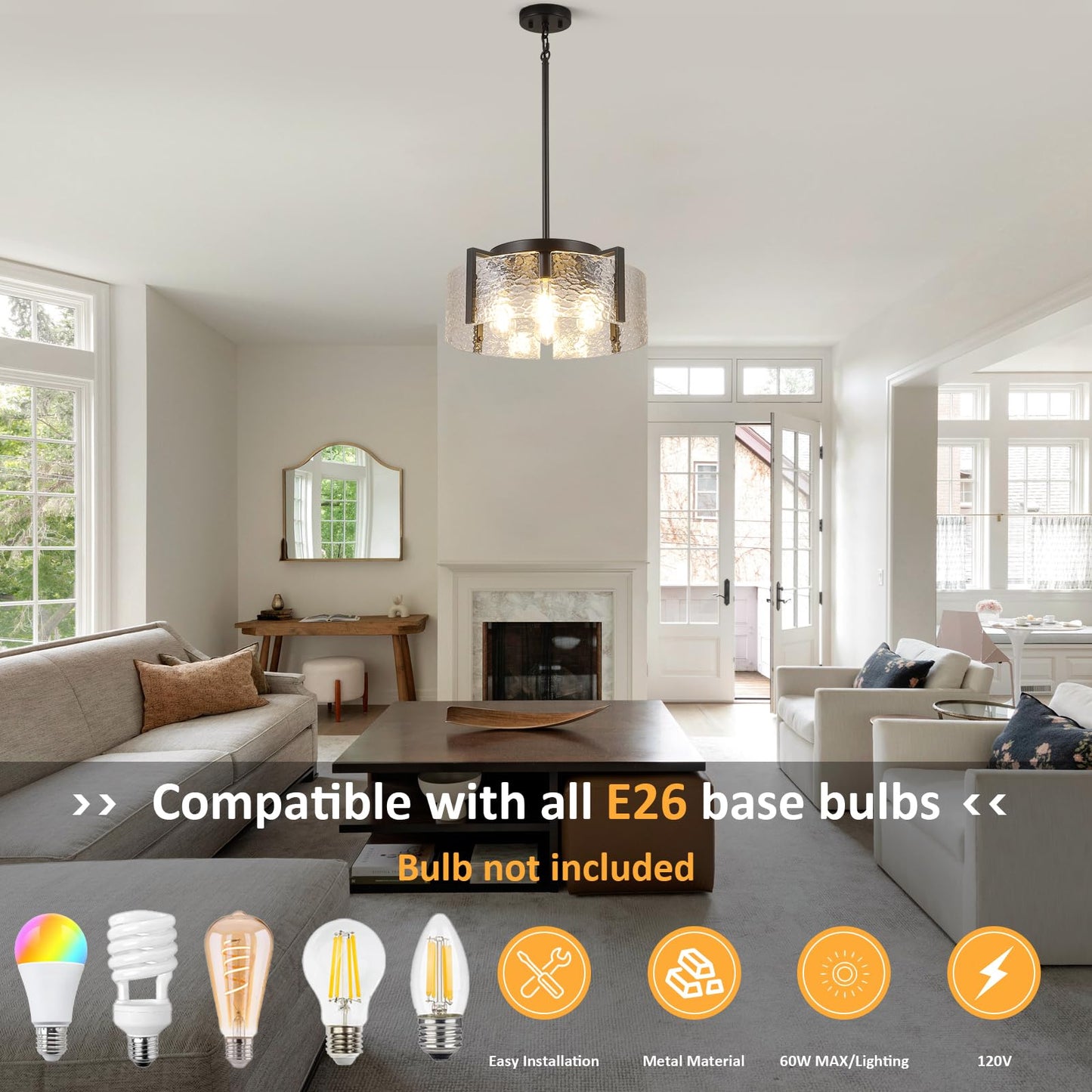 Black Chandelier Light Fixture
