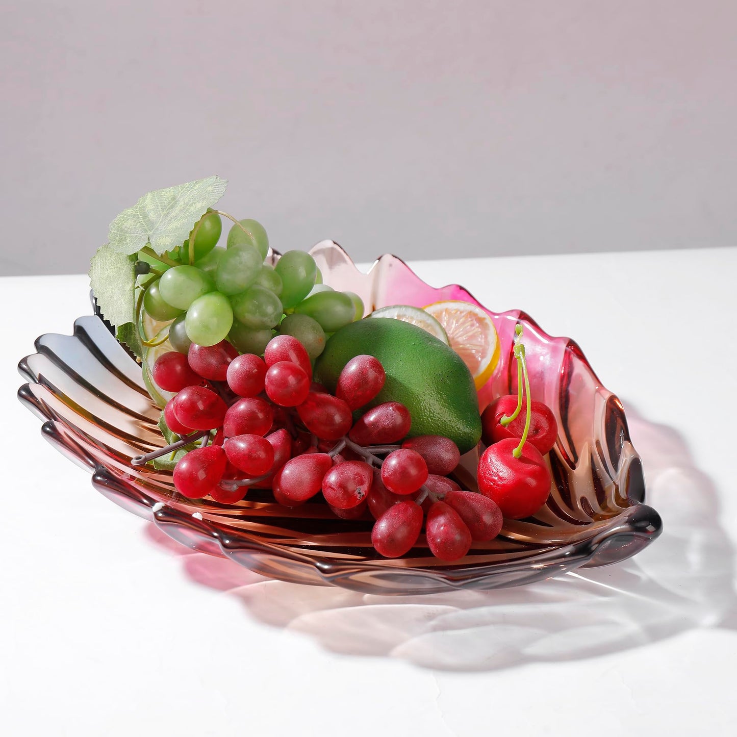 Gold Crystal Glass Leaf-shaped Bowl