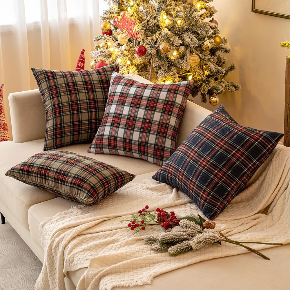 Fall Plaid Pillow Covers