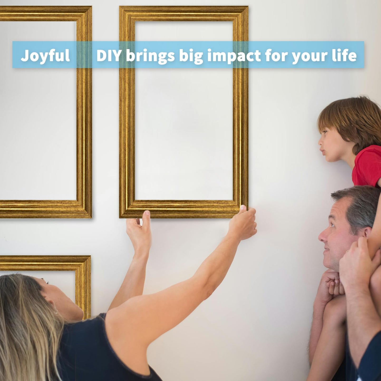 Pre-Cut Wall Molding Set of 6 pcs, Ready-to-Assemble Wainscoting Panels