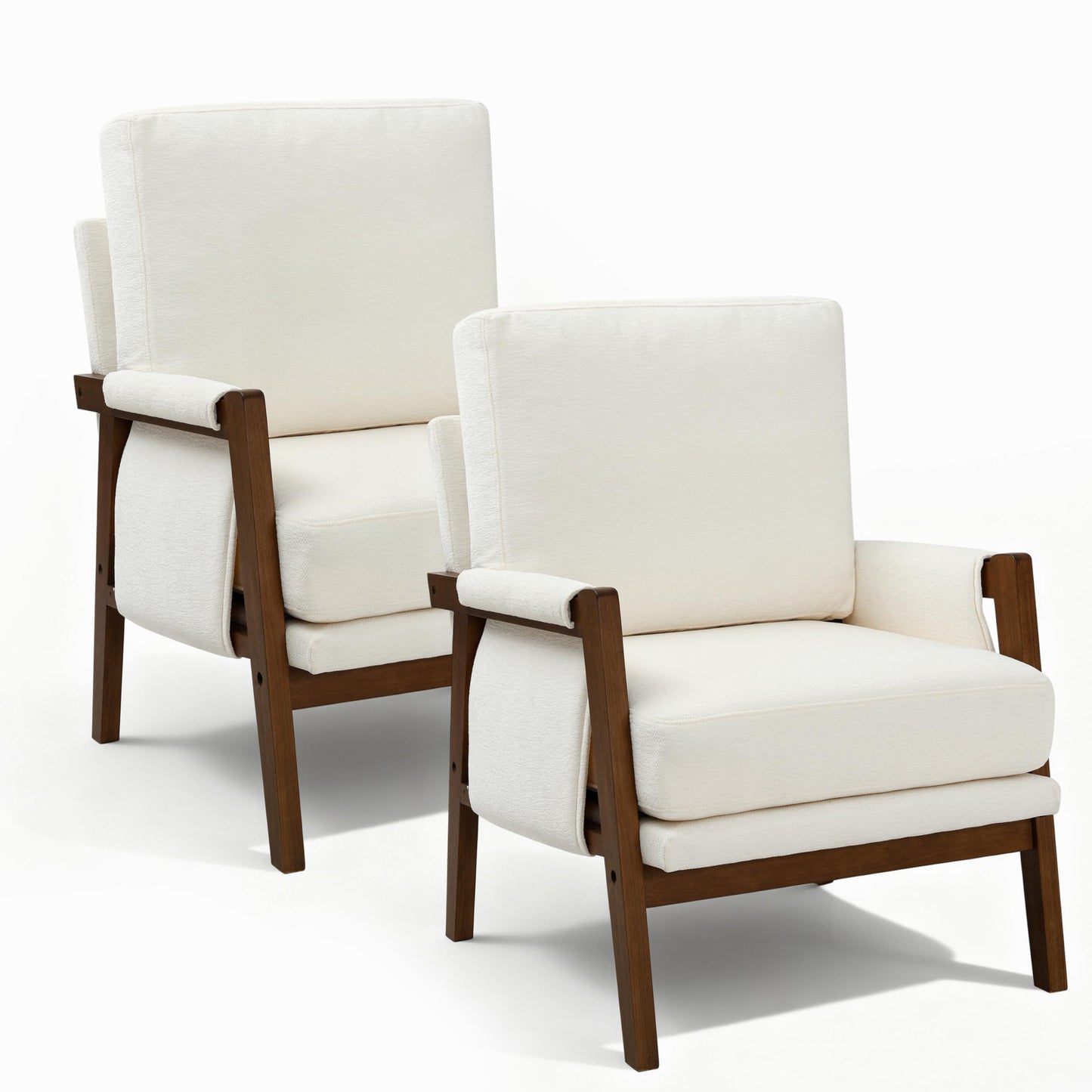 Modern Accent Armchair_Solid Wood