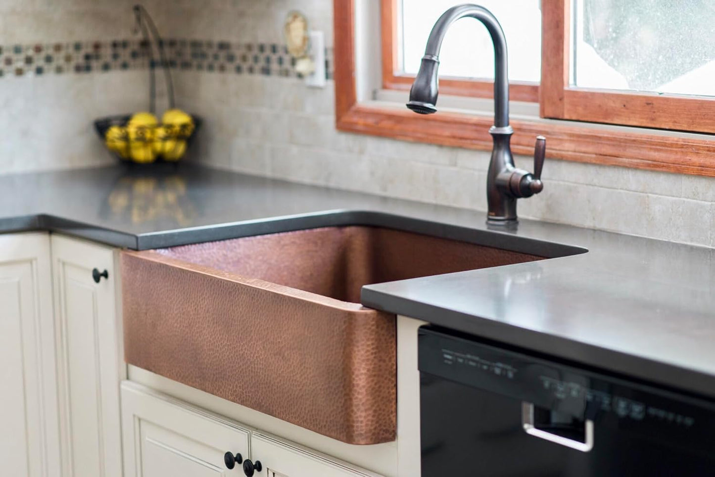 Sinkology Lange Copper 32" Single Bowl Undermount Farmhouse Apron-Front Kitchen Sink