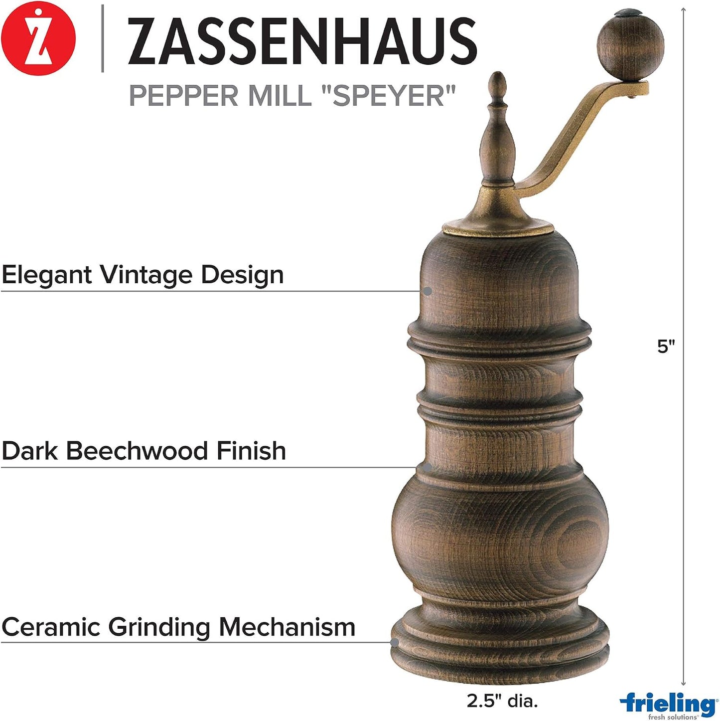 Stained Grinder Pepper Mill
