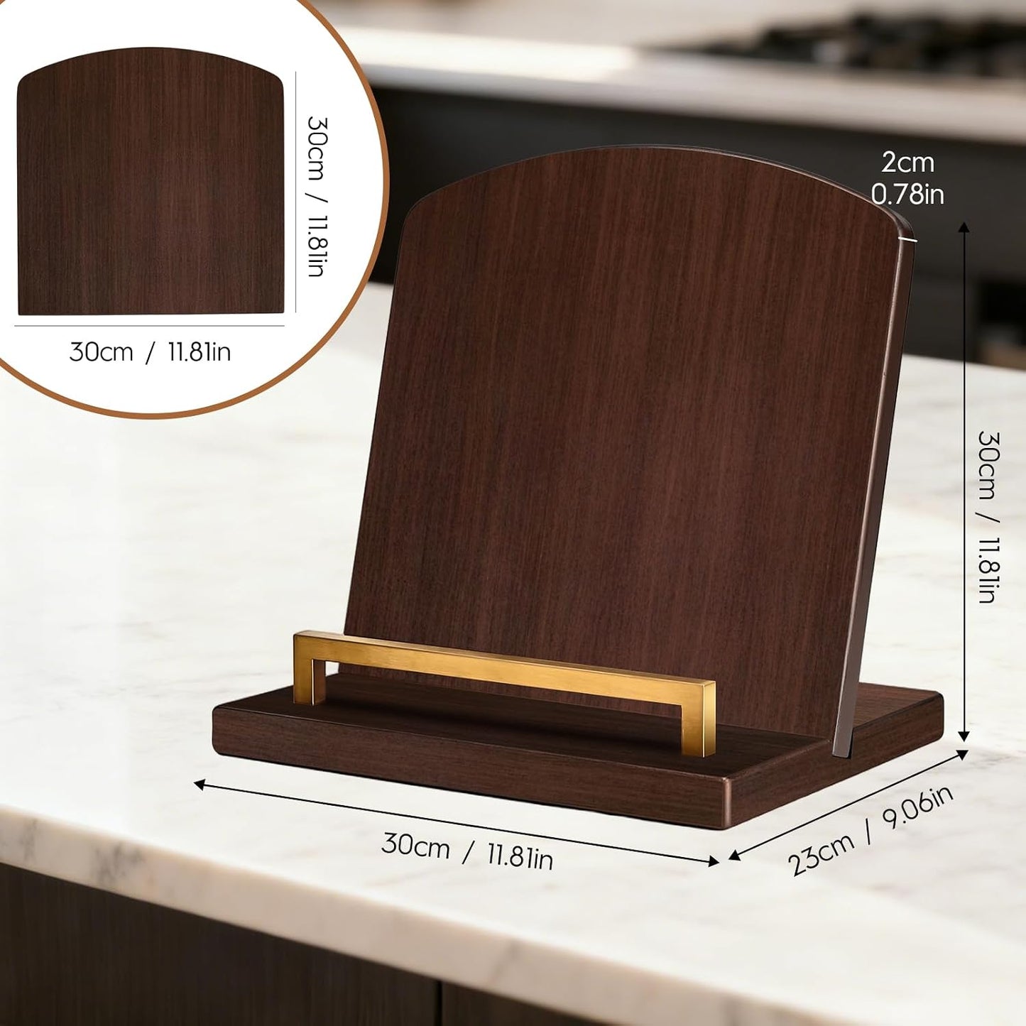 Cookbook Stand with Removable Cutting Board
