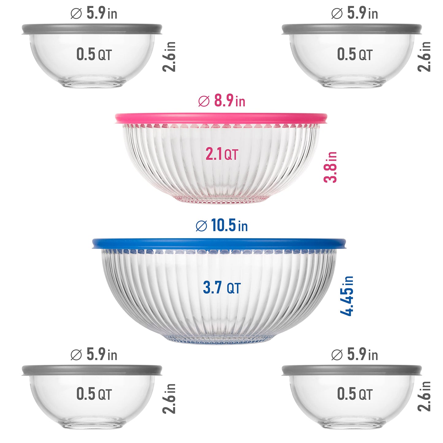 Glass Container Set with Acacia Lids - 4 Stackable Meal Prep Containers. Durable heat resistant Inert Borosilicate Glass