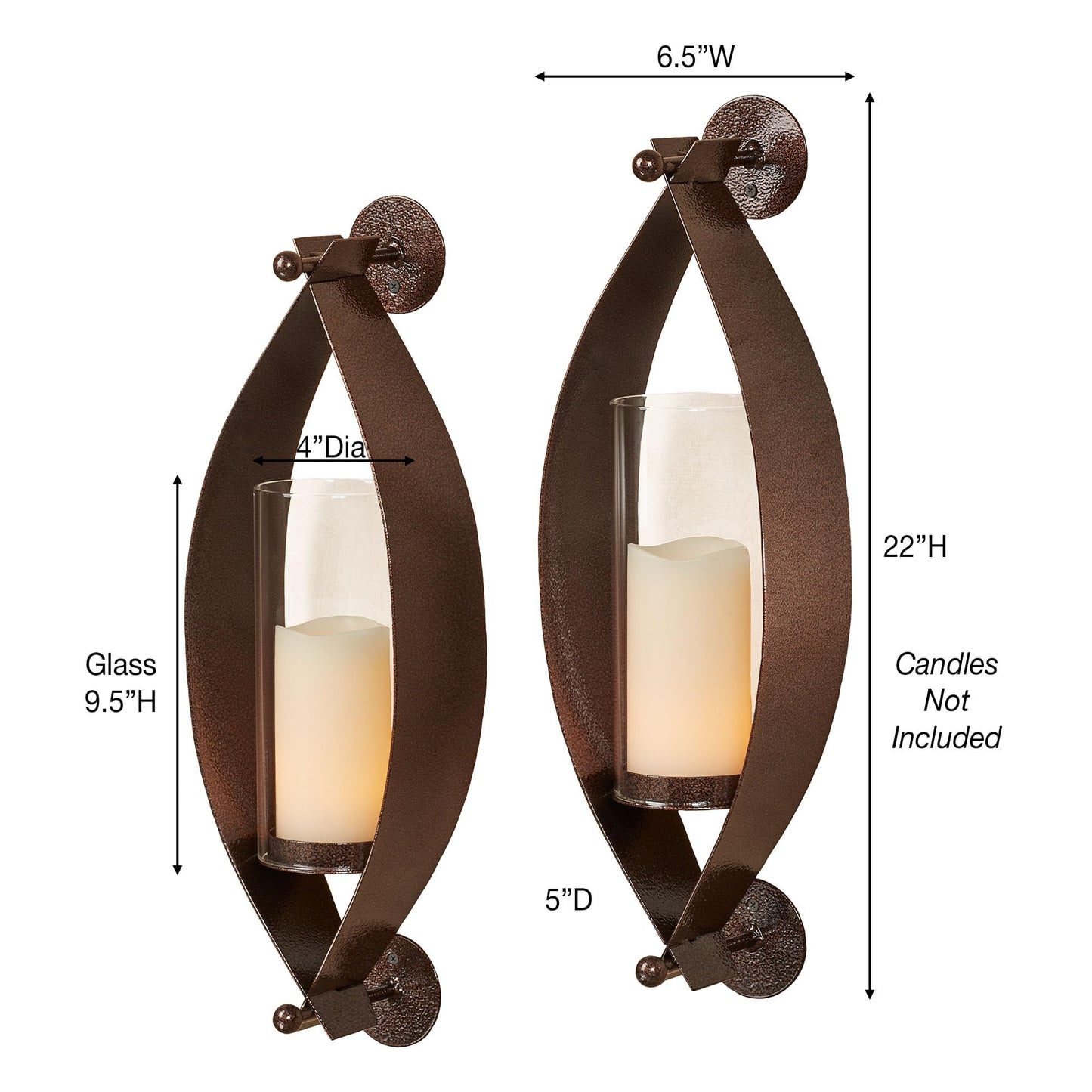 Wall Sconce Pair, Bronze, Set of 2