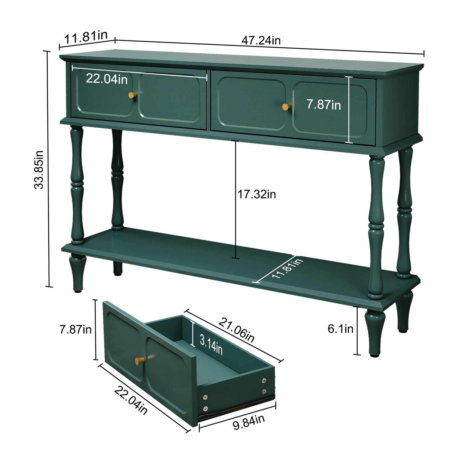 Console Table with Drawers