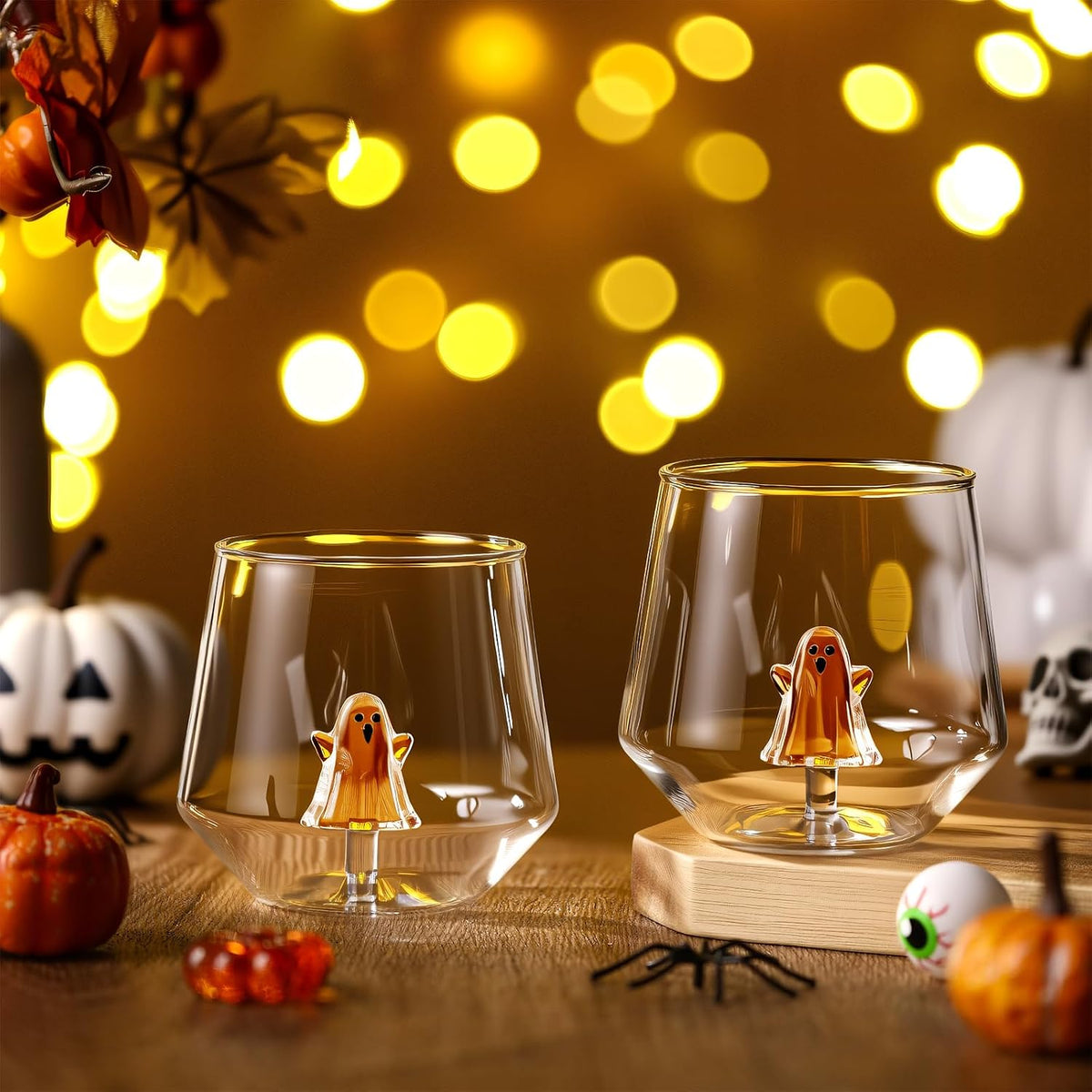 2 Pcs Halloween Wine Glass 12oz