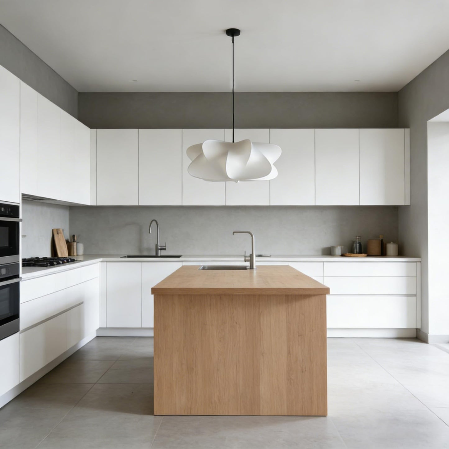 White Fabric Pendant