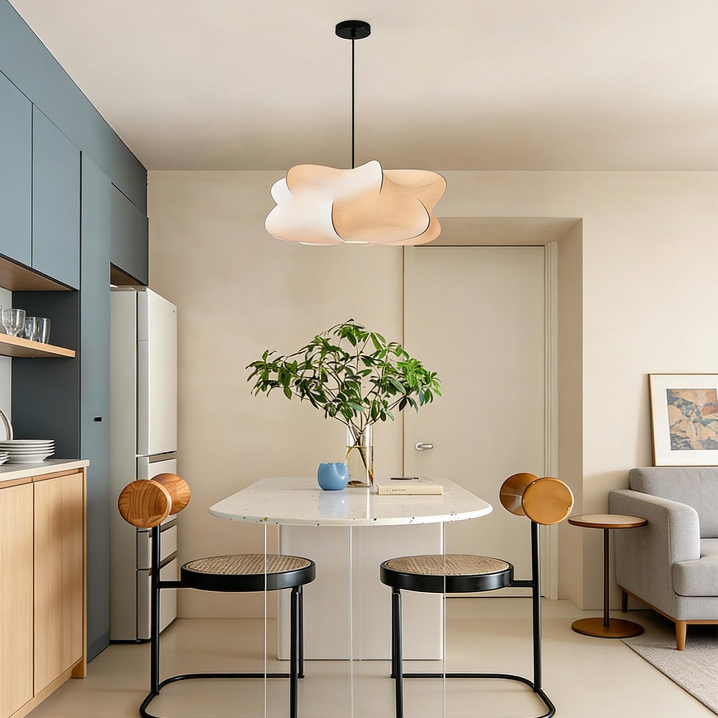 White Fabric Pendant