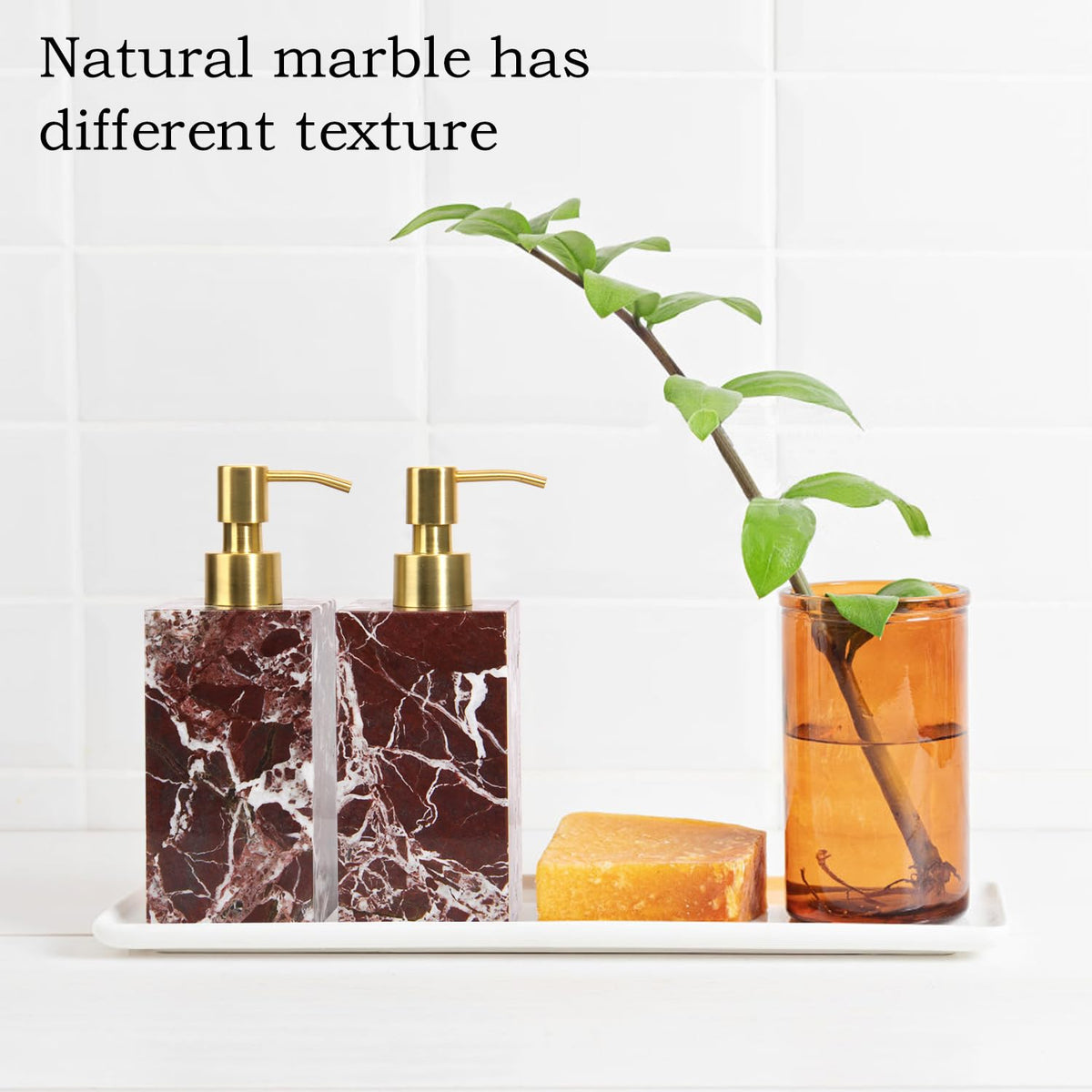 Natural Calacatta Viola Marble Soap Dispenser