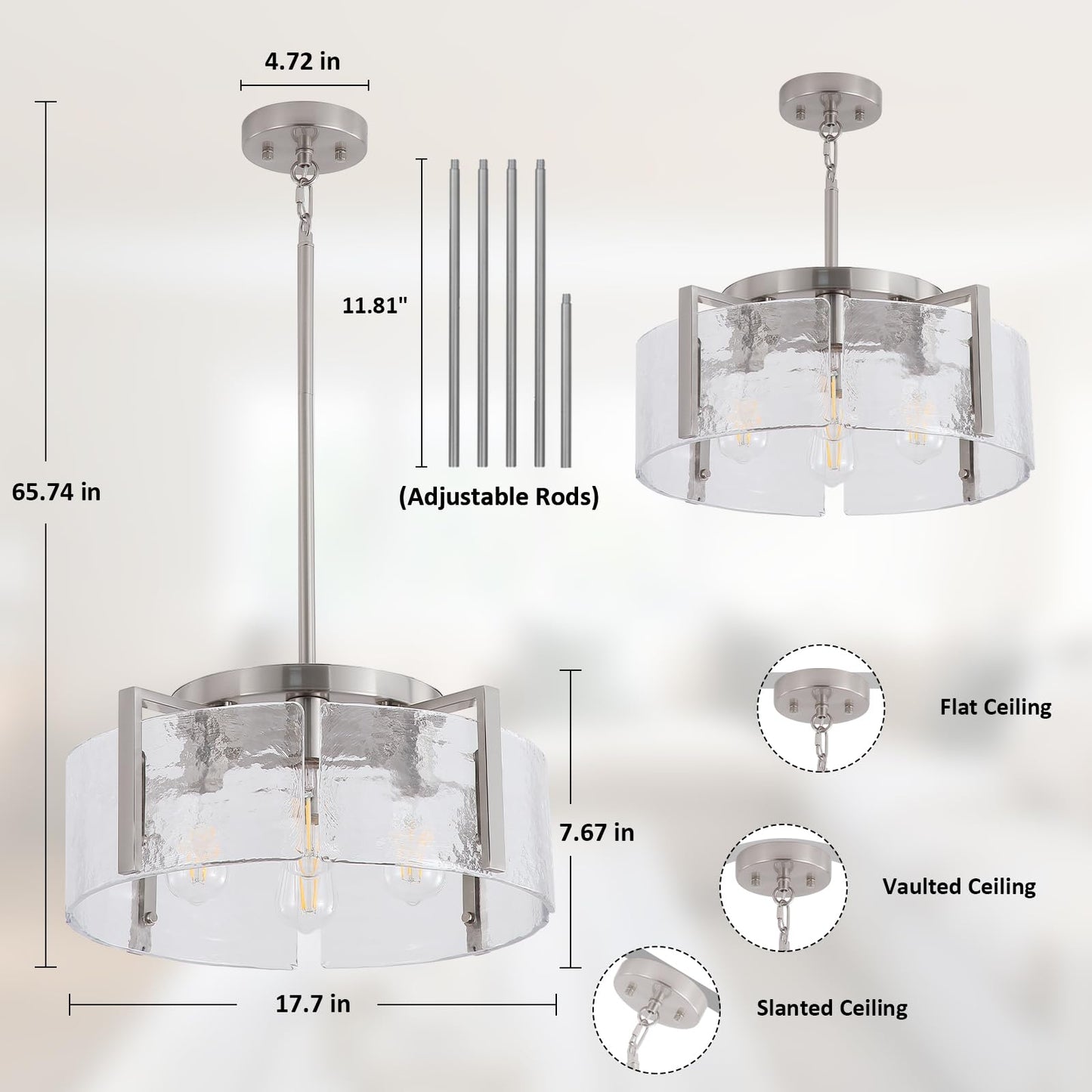 Black Chandelier Light Fixture
