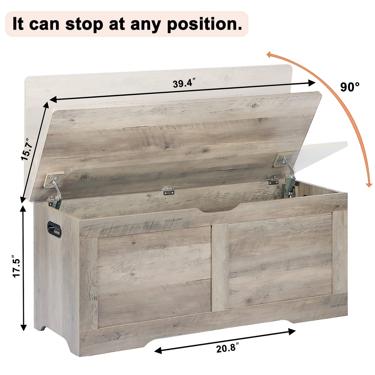 Timberer 47.2" Wooden Extra Large Storage Trunk