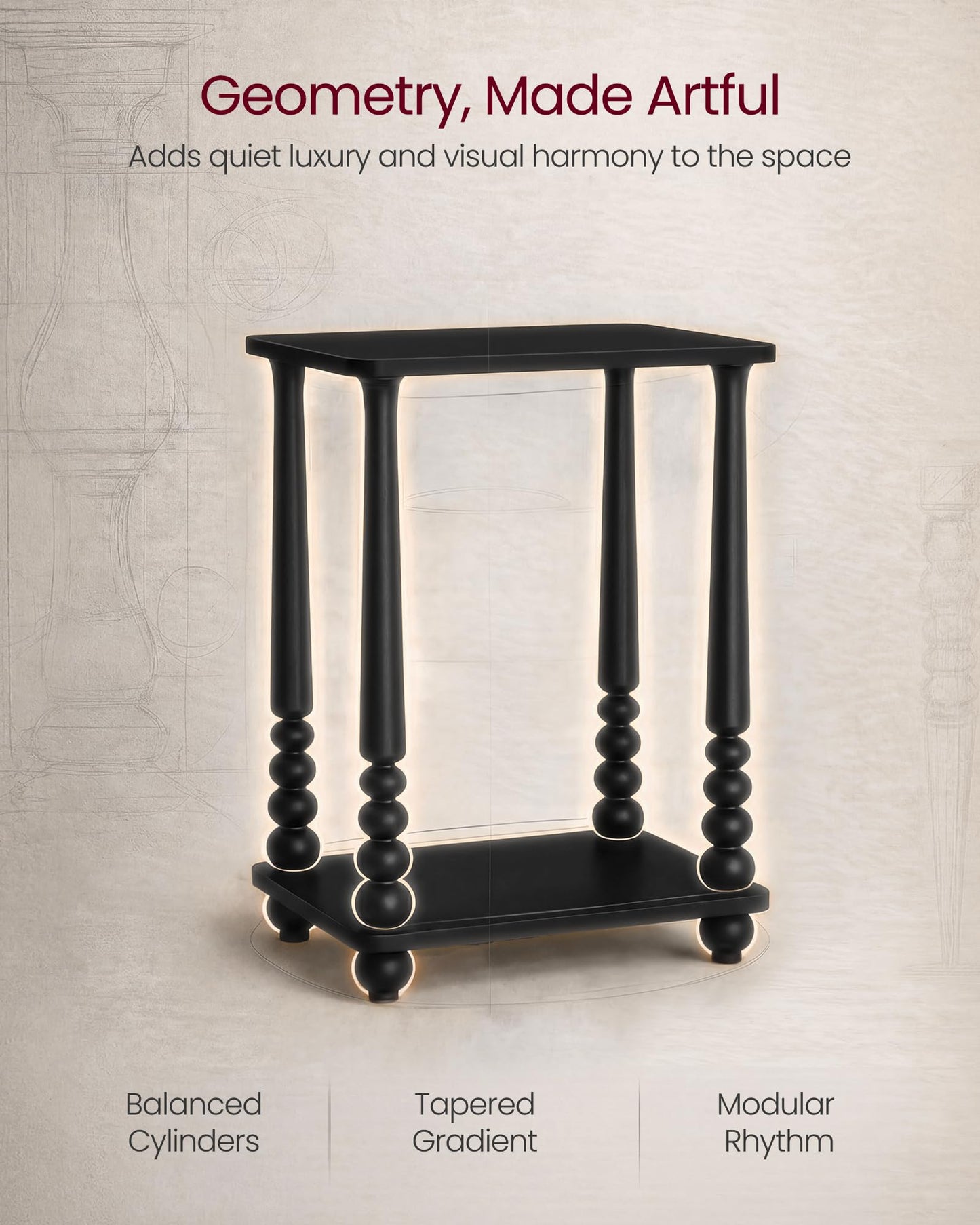 Solid Wood Accent Nightstand