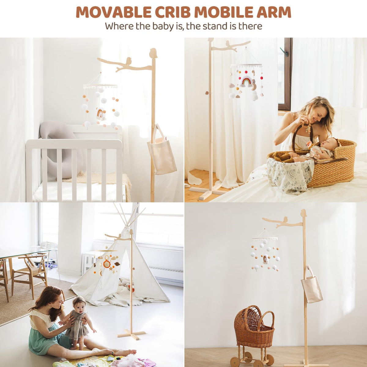 Plush Safari Animal Baby Mobile for Crib
