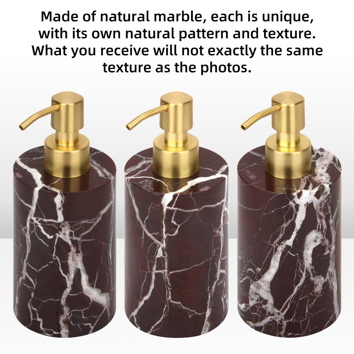 Natural Calacatta Viola Marble Soap Dispenser