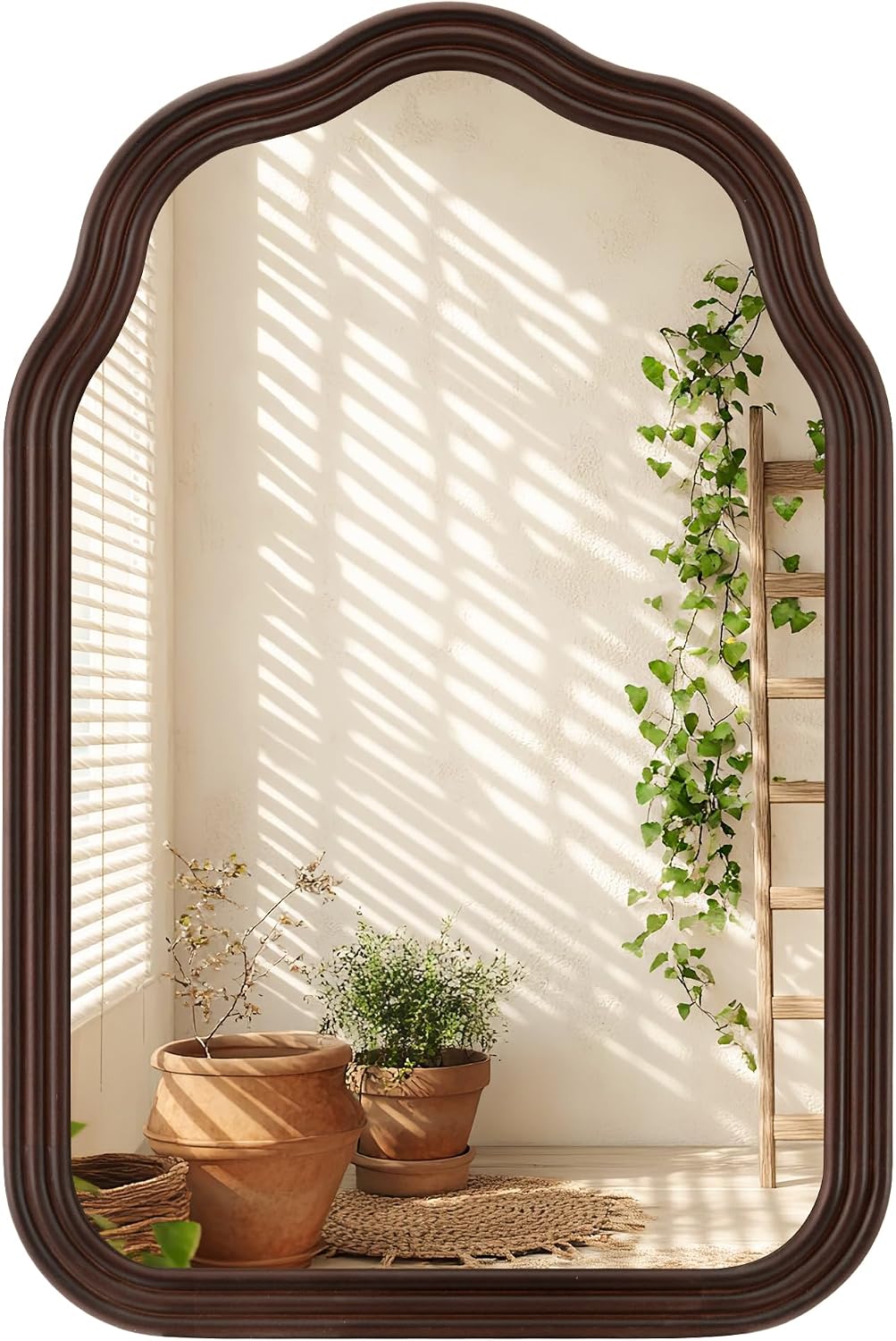 24Wood Arch Bathroom Mirror for Wall