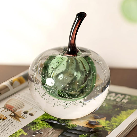 Glass Fruit Apple Statue