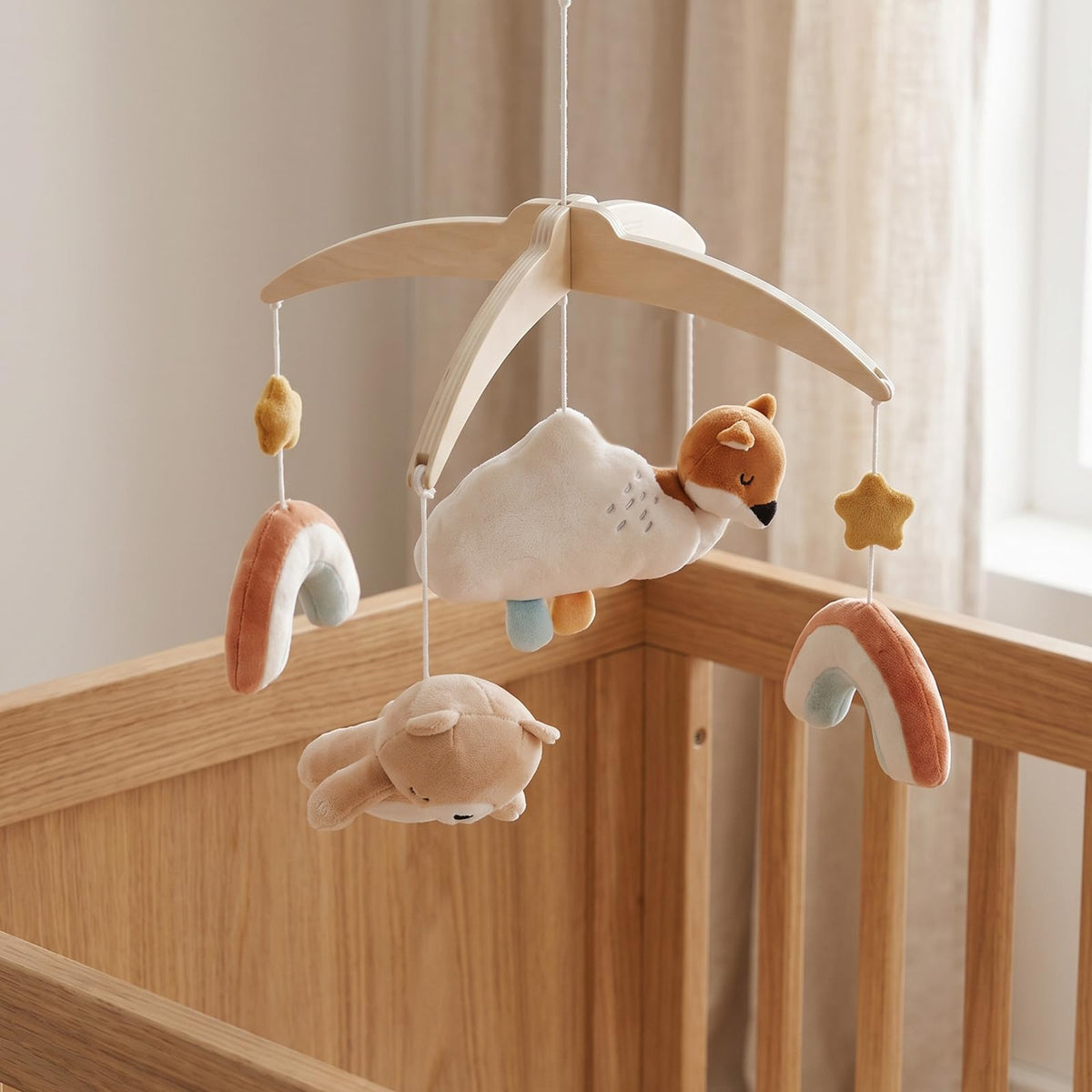 Plush Safari Animal Baby Mobile for Crib