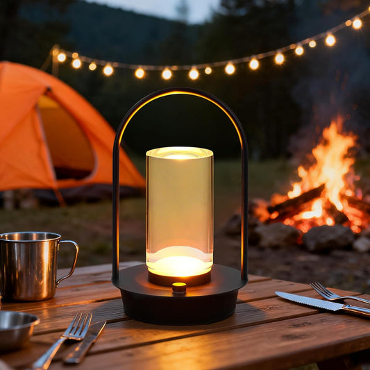 Portable Crystal Lantern Table Lamp