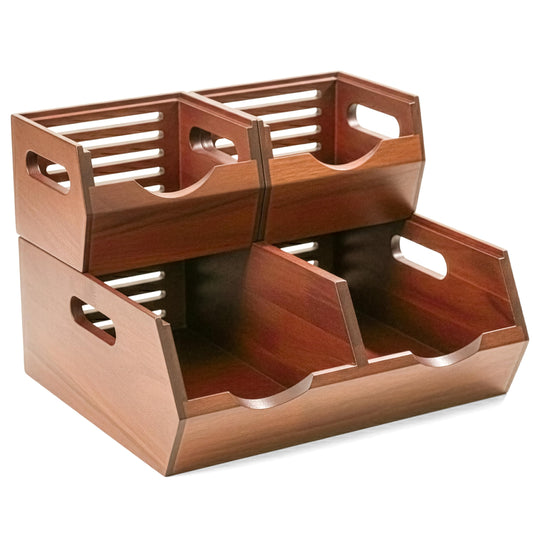 Stackable Solid Wood Storage Bins