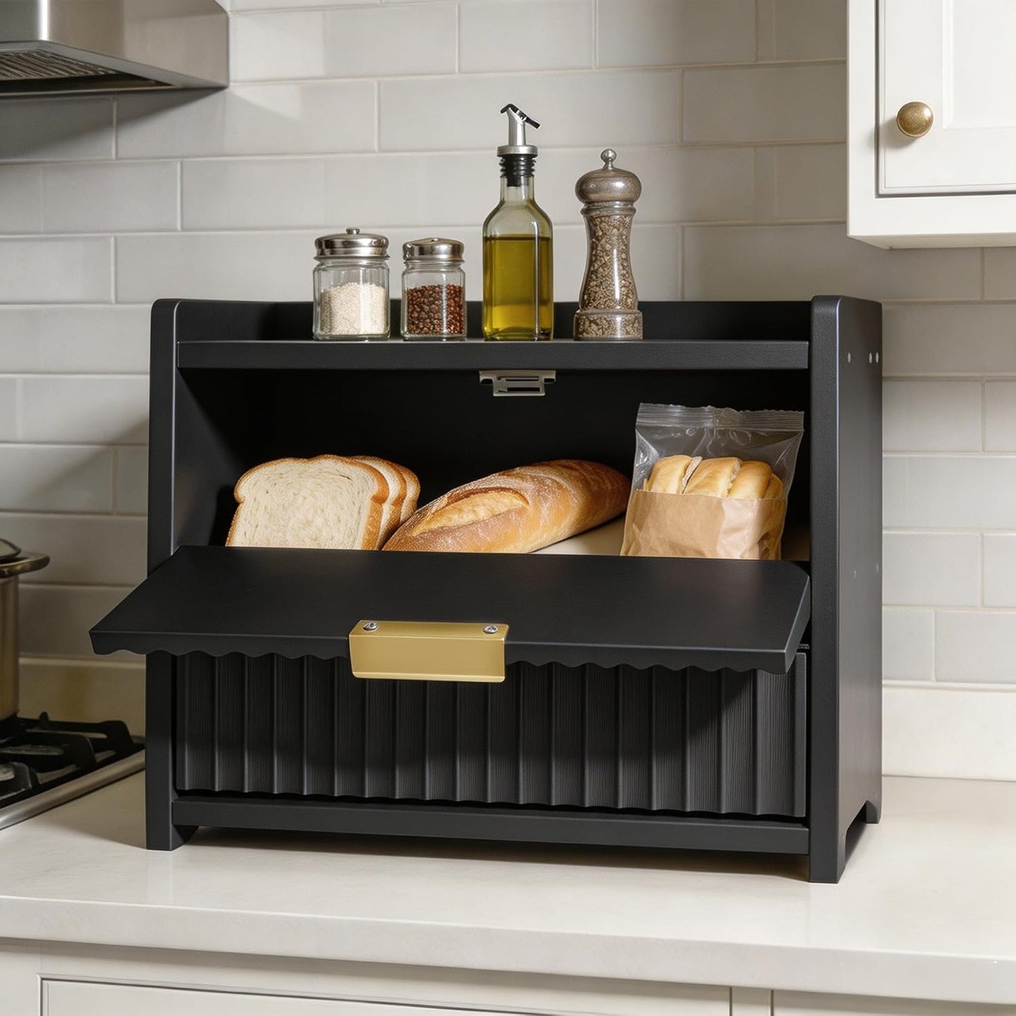 Elevated Bread Storage Cabinet
