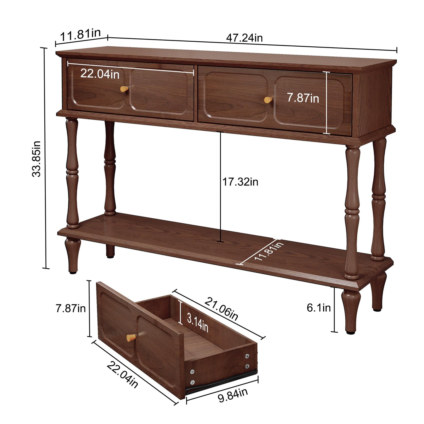 Console Table with Drawers