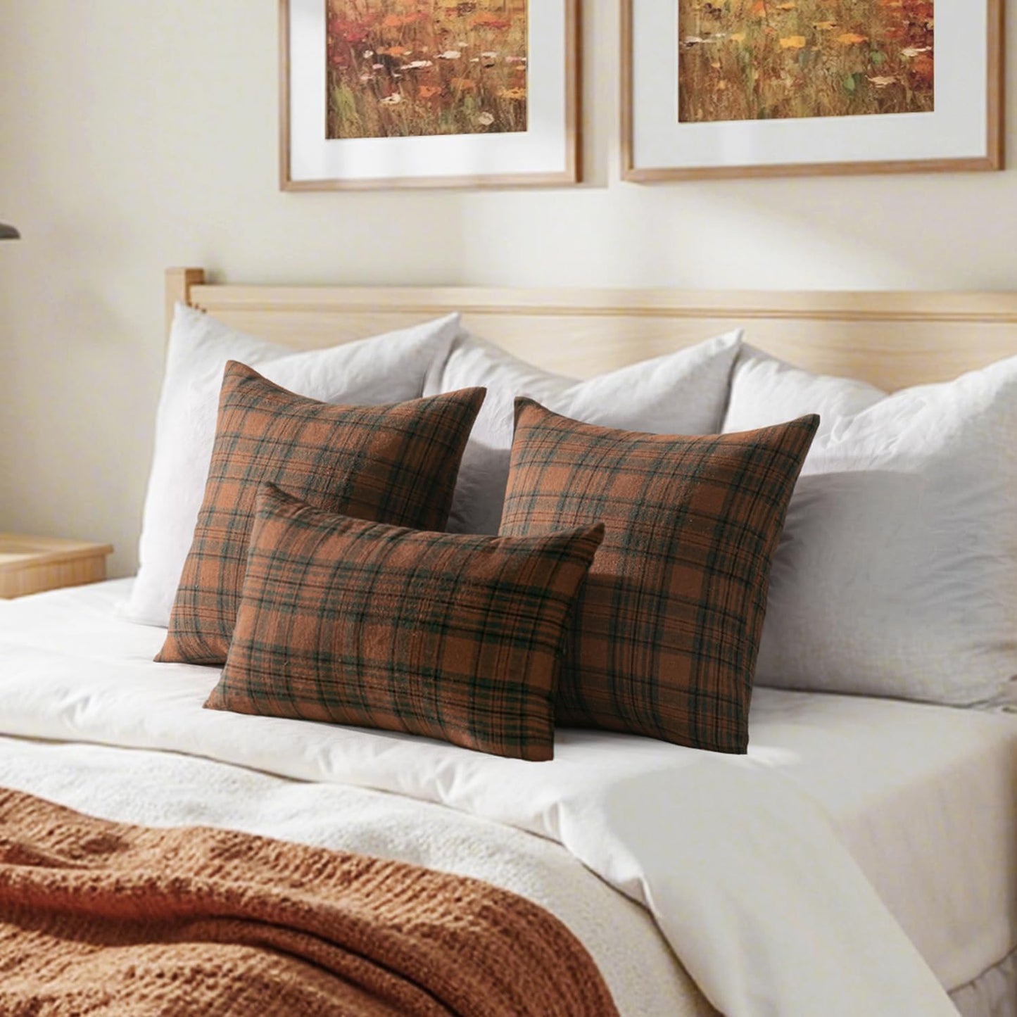 Fall Plaid Pillow Covers