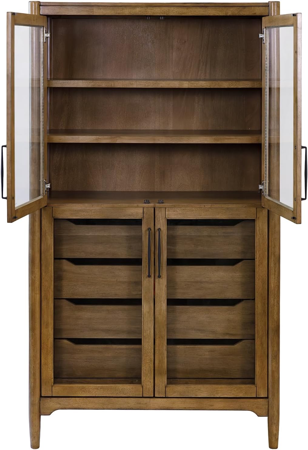 Wood Bookcase Display Cabinet