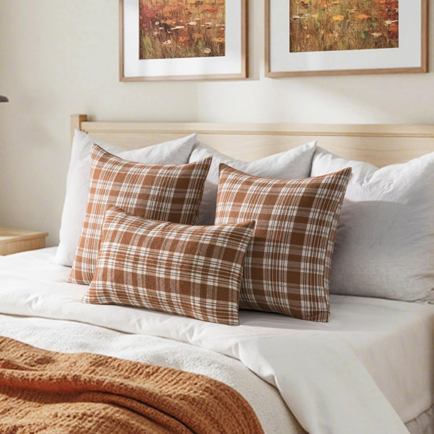 Fall Plaid Pillow Covers