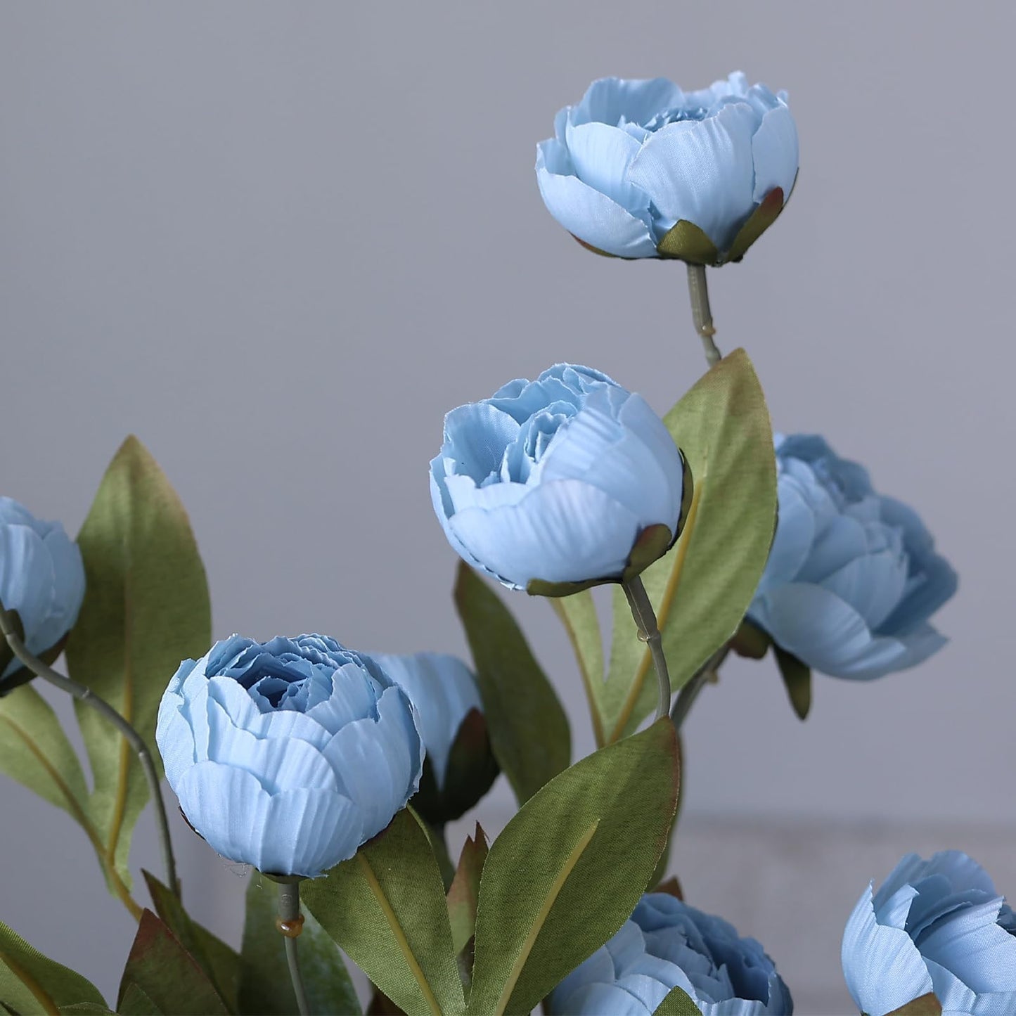 6 Pcs Faux Silk Peony Artificial Flowers 27" Stems