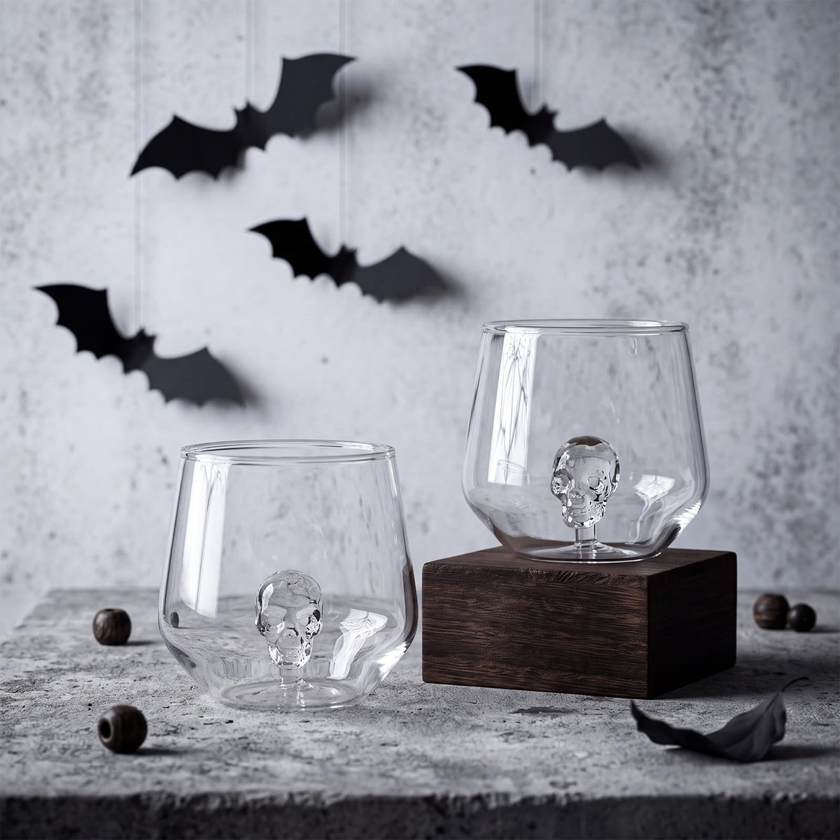 2 Pcs Halloween Wine Glass 12oz
