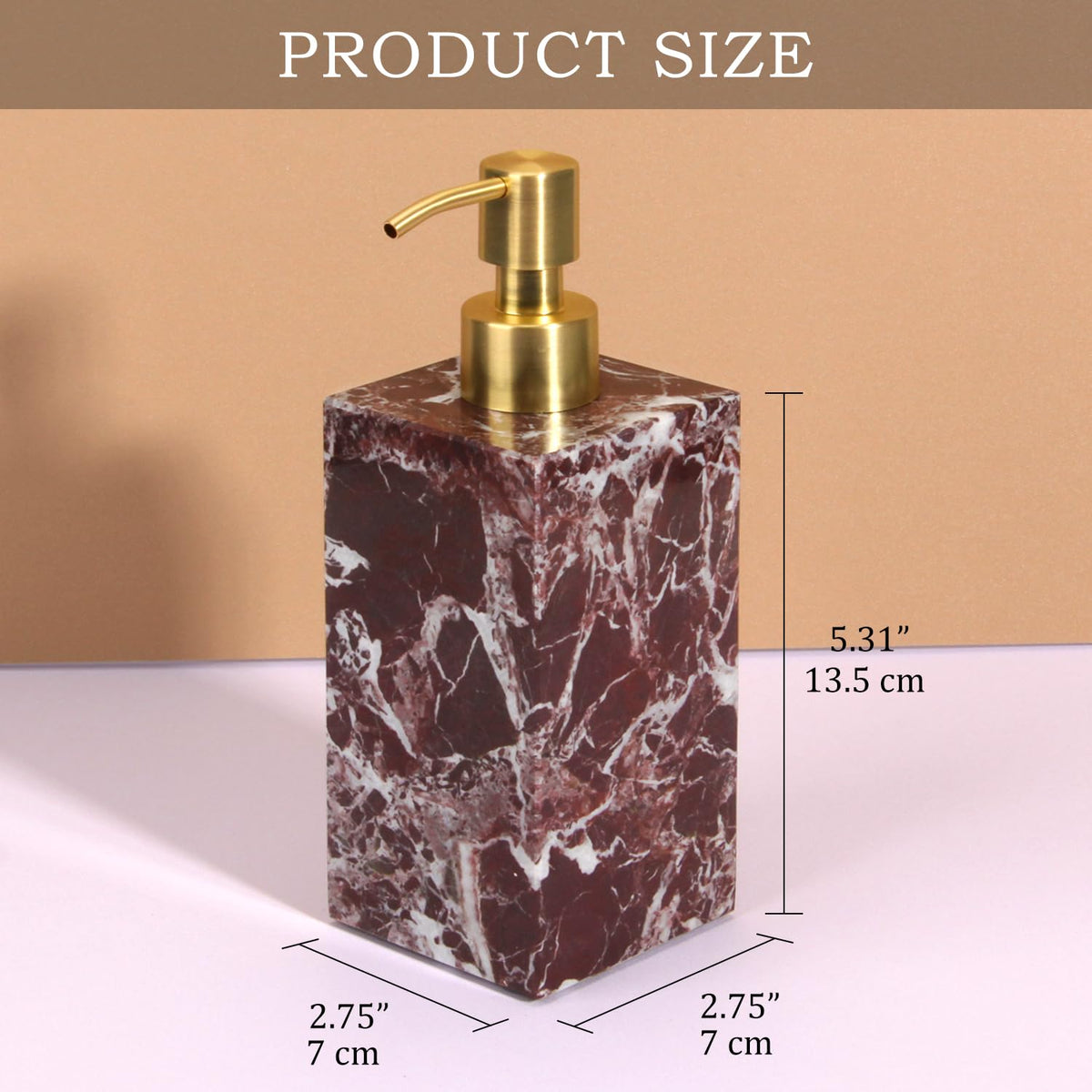 Natural Calacatta Viola Marble Soap Dispenser