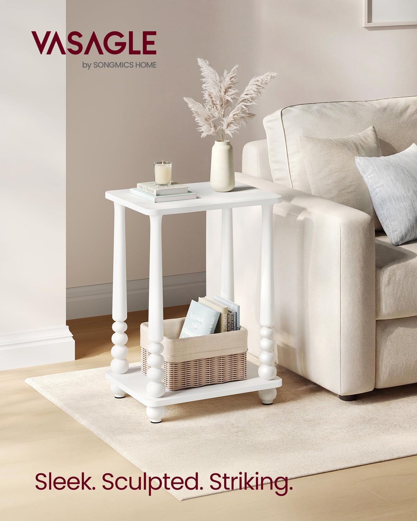 Solid Wood Accent Nightstand